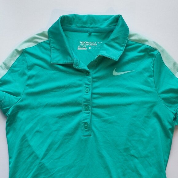 Nike Golf Tour Performance polo shirt turquoise women's size XS - Picture 2 of 4